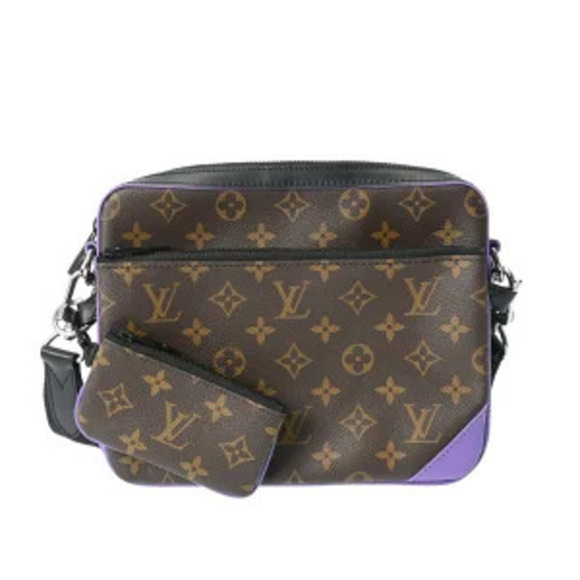 Louis Vuitton Handbags - Louis Vuitton Monogram Macassar Brown Trio Messenger Bag Brown Purple Canvas